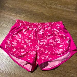 Pink Camo Under Armour Shorts